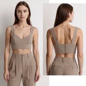 Madewell Taupe Bralette Top Women's Size 12 Taupe